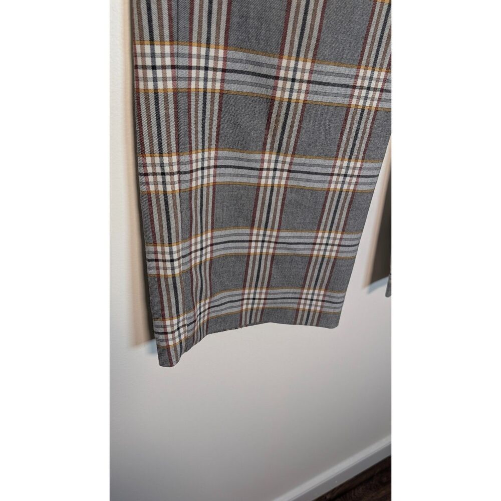 J.Crew Peyton Plaid High Rise Wide Leg Crop Pants 12 Academia Preppy Old Money - Picture 8 of 11